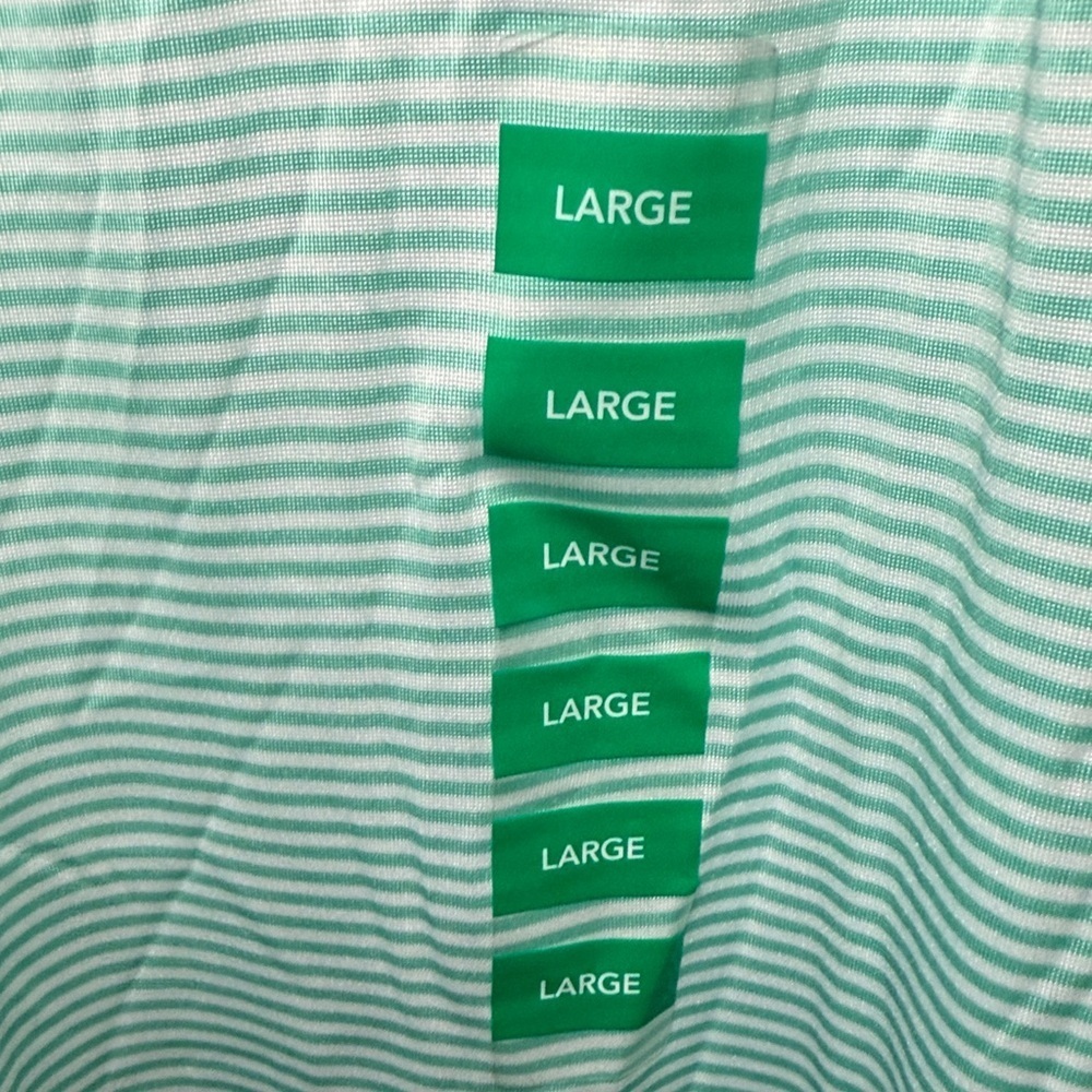 NEW! Jack Nicklaus Men’s Golf Polo Striped Shirt Large With Sun Protection - Picture 8 of 11